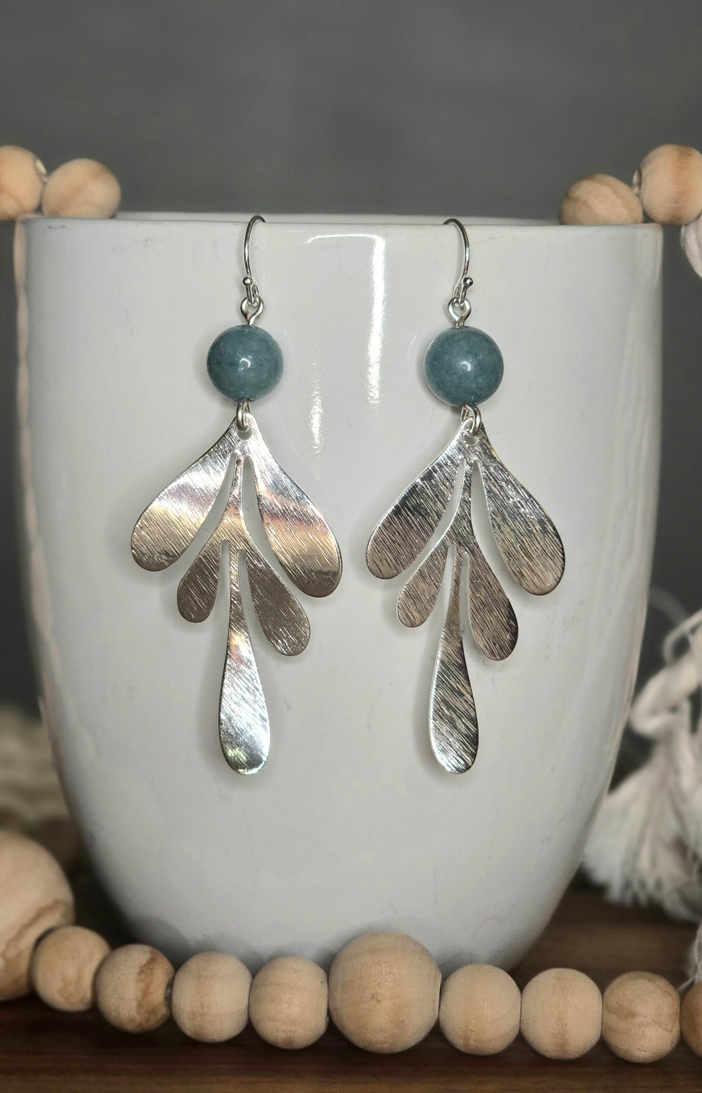 Chalcedony Botanical Earrings