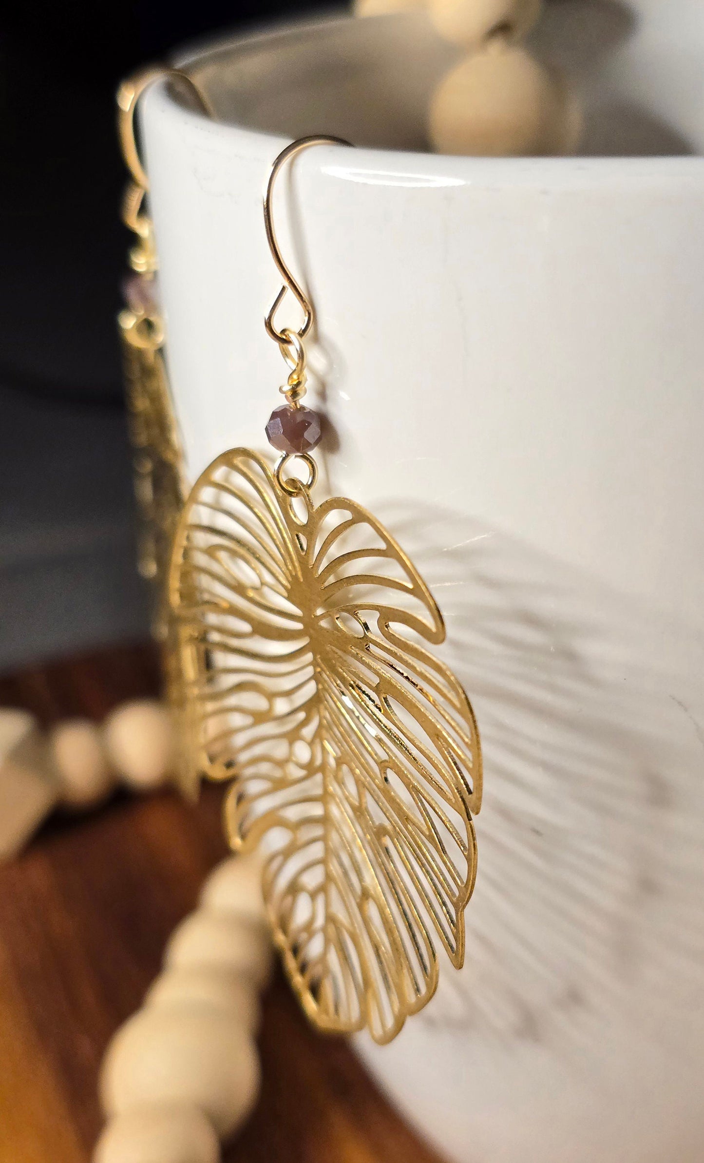 Monstera Earrings