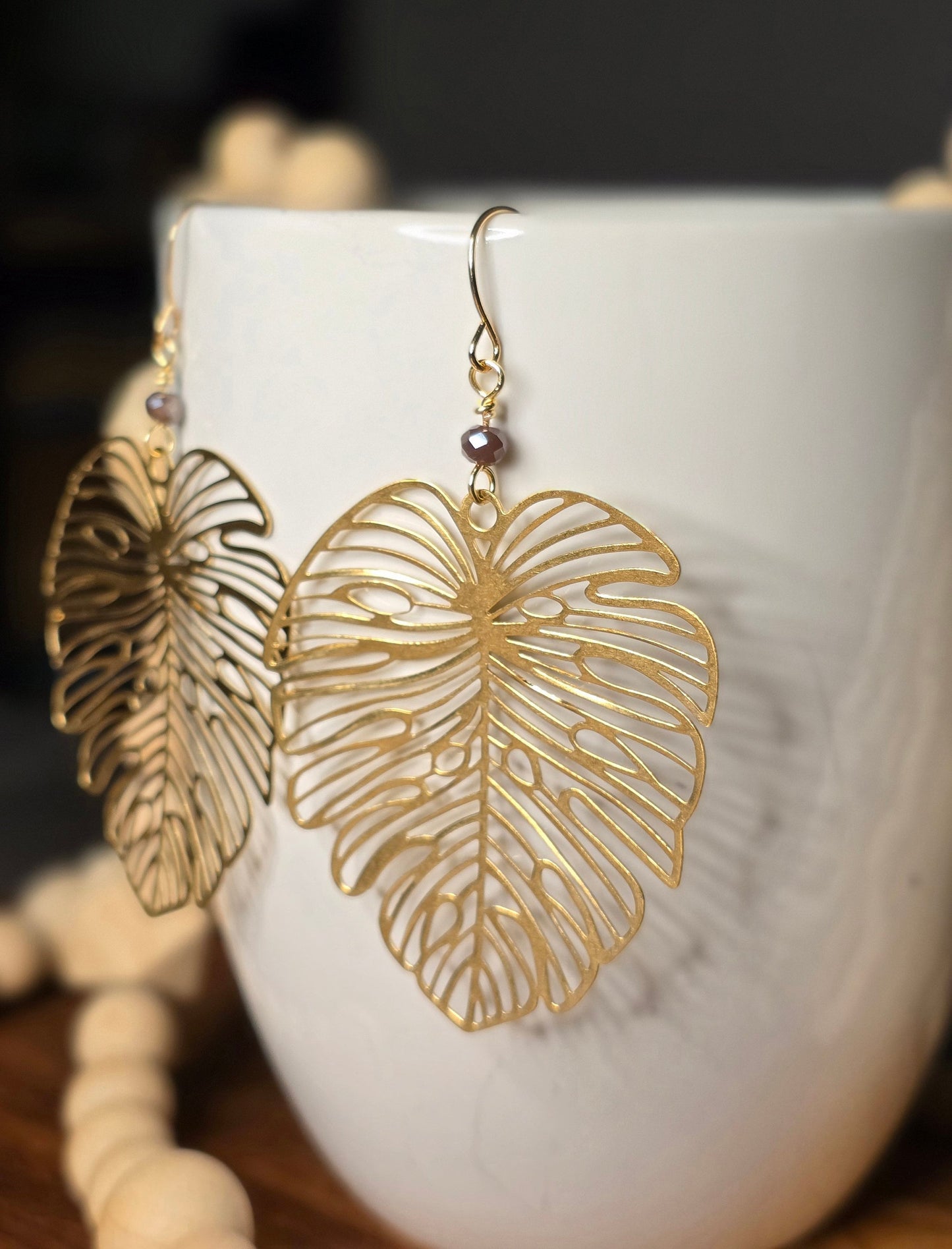 Monstera Earrings