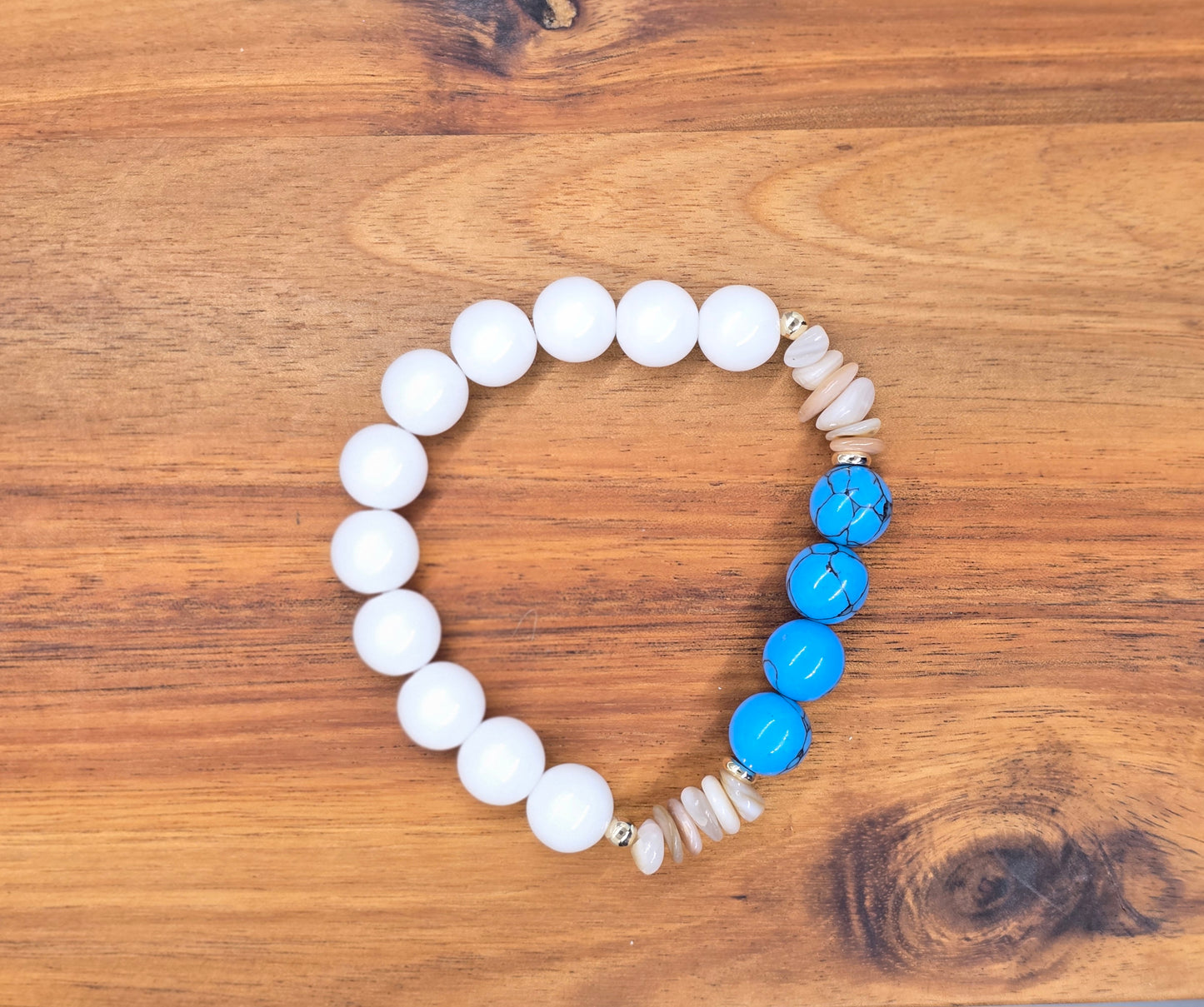 Turquoise and Shell Bracelet