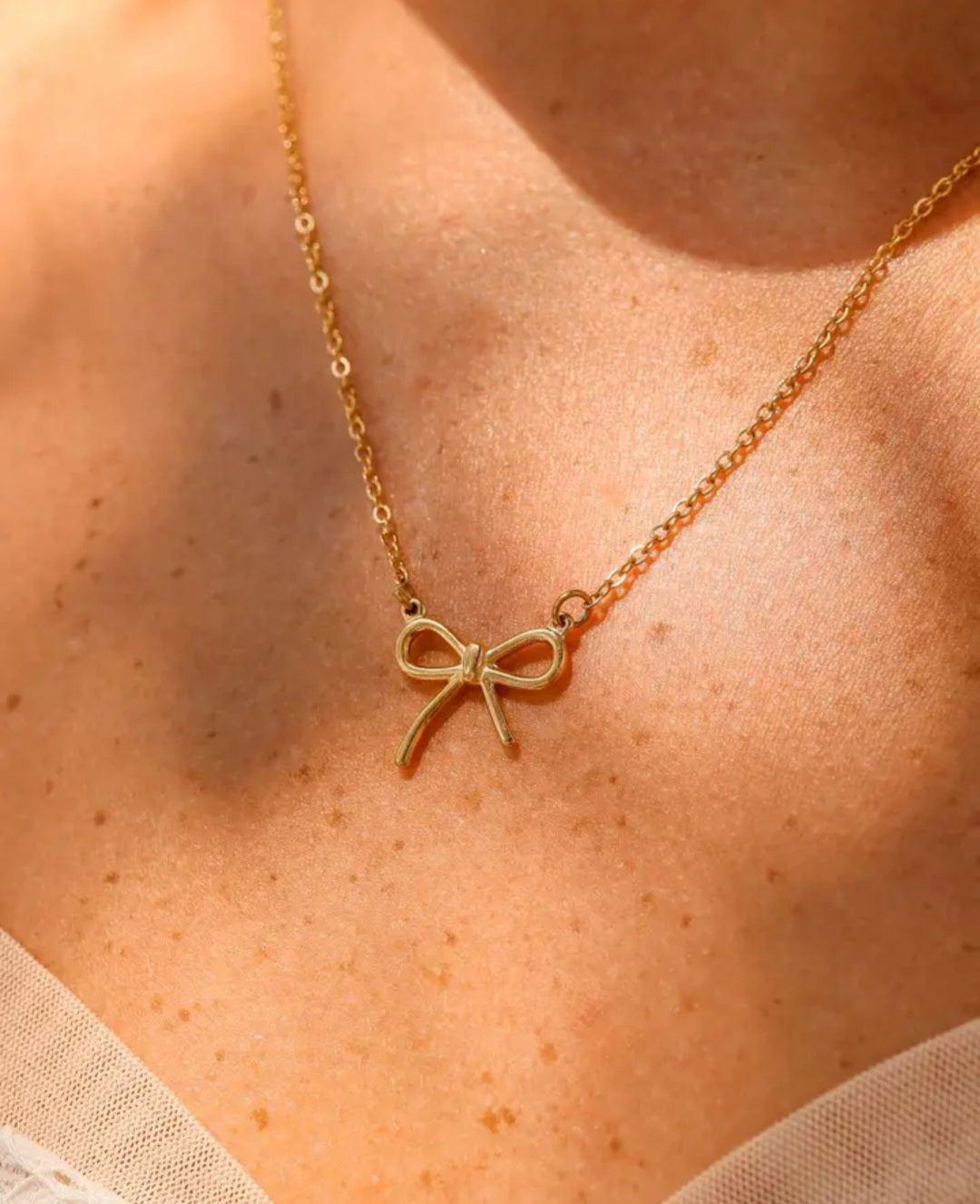 Stainless Steel Bow Necklace