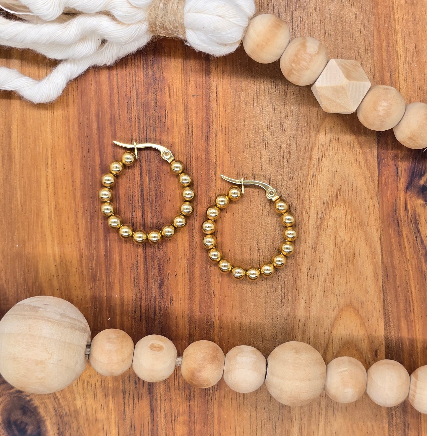 Circle Ball Hoop Earrings
