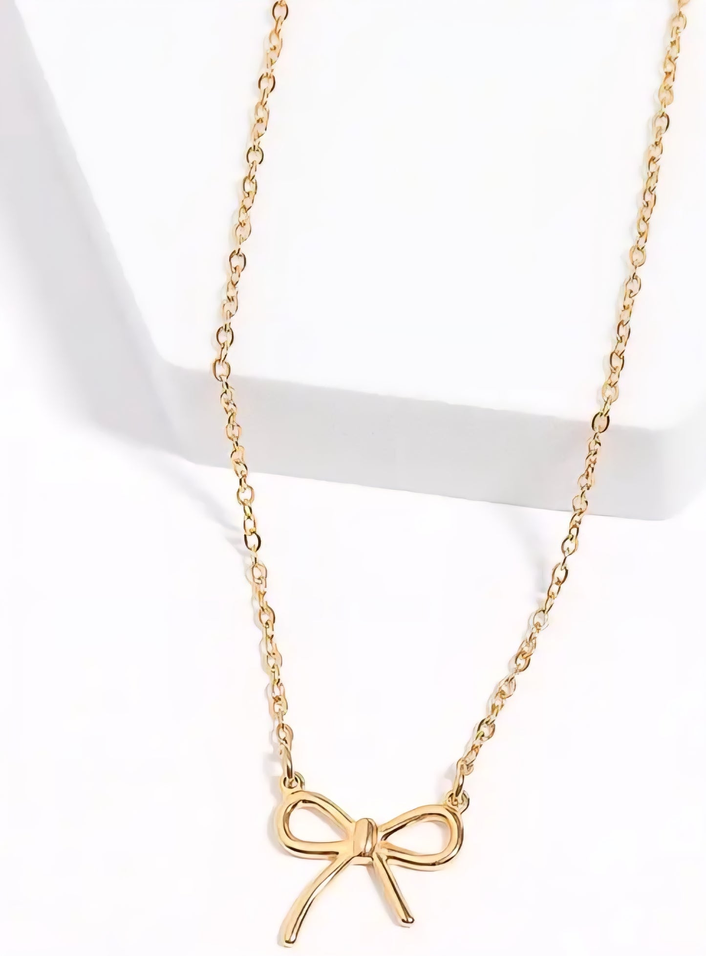 Stainless Steel Bow Necklace