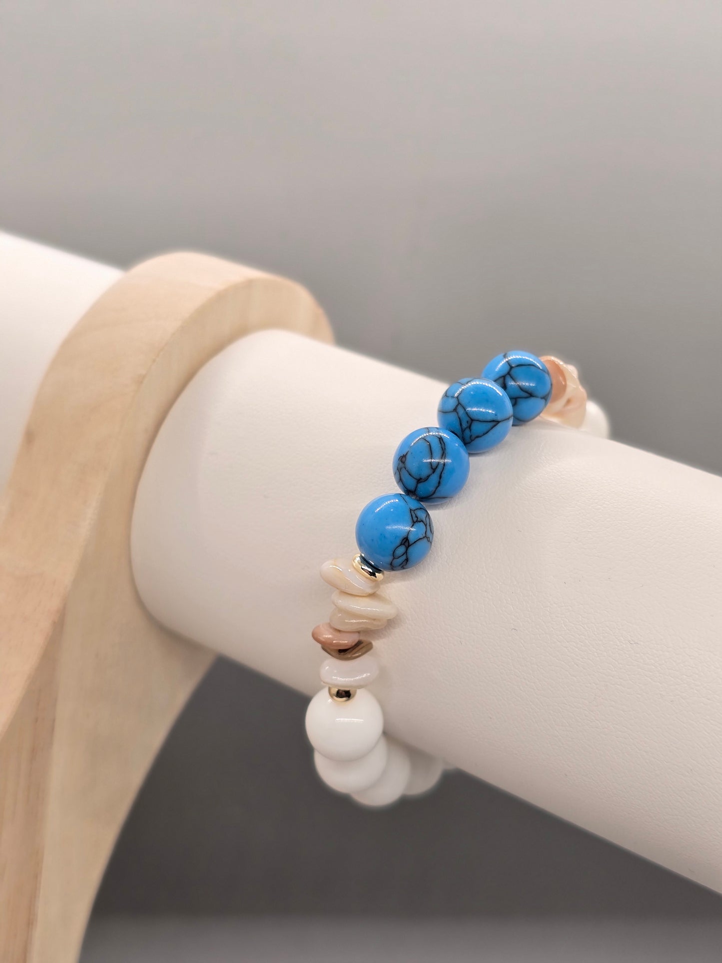Turquoise and Shell Bracelet