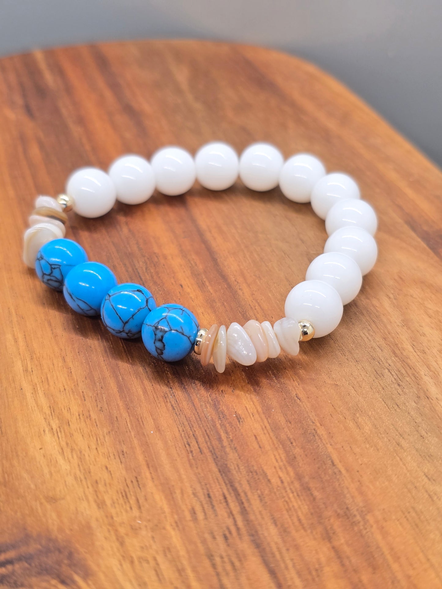 Turquoise and Shell Bracelet