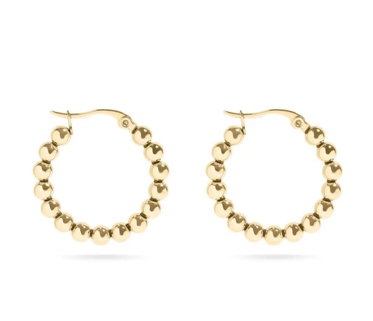 Circle Ball Hoop Earrings
