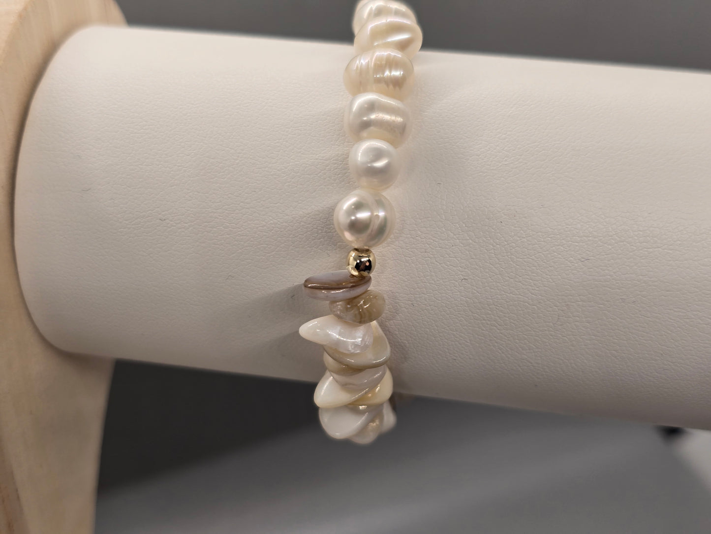 Freshwater Pearl and Shell Bracelet