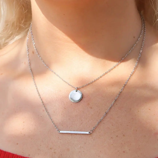 Stainless Steel Layered Necklace