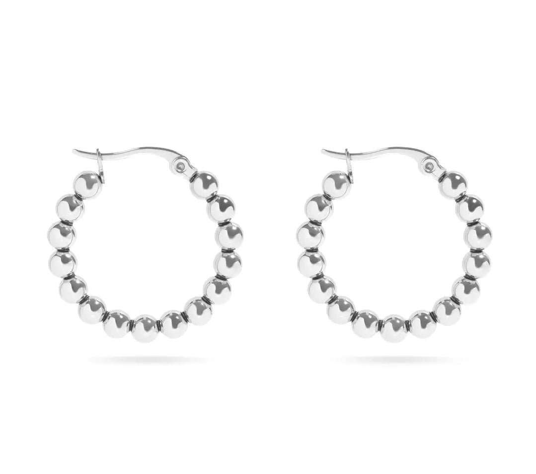 Circle Ball Hoop Earrings