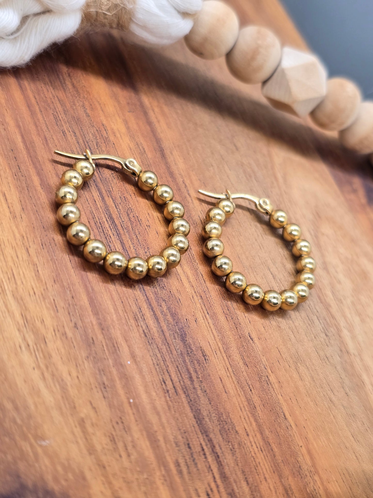 Circle Ball Hoop Earrings