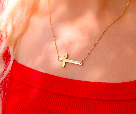 Horizontal Cross Necklace